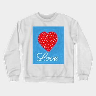 Red Heart. Love Original Watercolor Painting Fine Art Print Landscapet Art Print from Watercolor Painting Original Wall Art Crewneck Sweatshirt